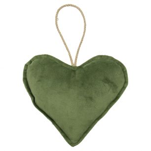 hanging decoration heart apple green 16cm