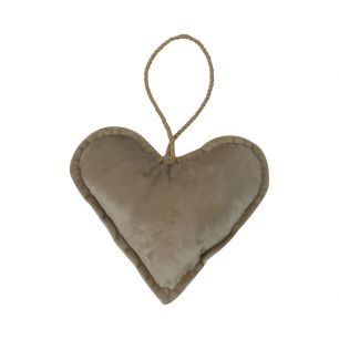 hanging decoration heart champagne 16cm