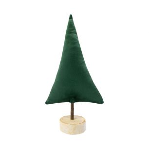 Velvet Tree on stand green h30 d15cm