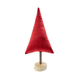 Velvet Tree on stand red h30 d15cm