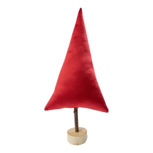 Velvet Tree on stand red h37 d20cm