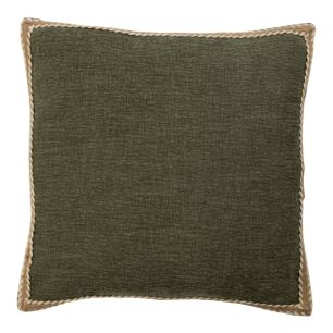 Cushion braided jute green 45x45cm