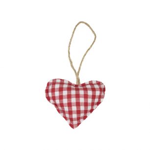 hanging decoration cotton heart red 10cm*