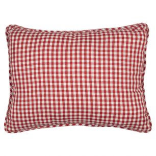 kussen katoen rood ruit 45x35cm