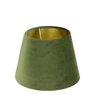 abat-jour velours vert pomme dia 25cm