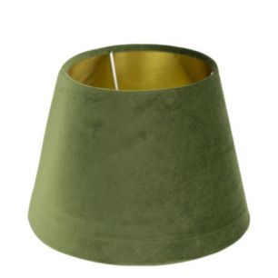 abat-jour velours vert pomme dia 30cm