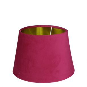 abat-jour velours fuchsia dia 25cm