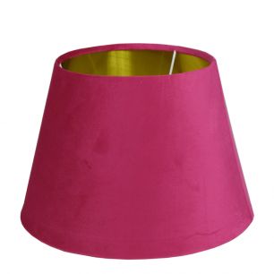 Abat-jour velours fuchsia dia 30cm