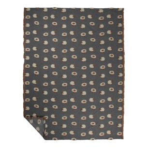 Plaid Sheeps wool grey 170x200cm