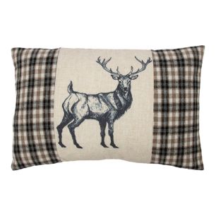 Cushion Check deer grey 40x60cm