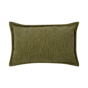 Cushion Crinkled velvet green 30x50cm
