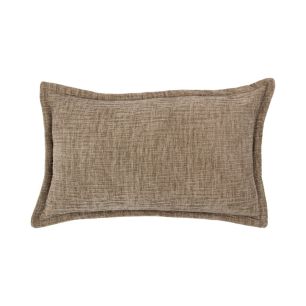 Cushion Crinkled velvet taupe 30x50cm