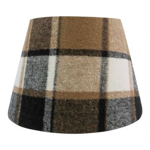 Lampenschirm kariert Schwarz dia 30cm