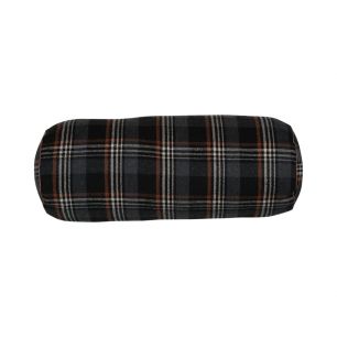bolster cushion checks grey 20x50cm