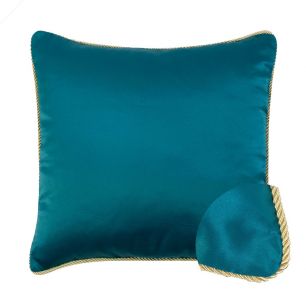 cushion satin petrol 45x45cm
