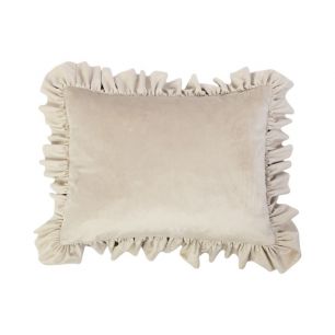 cushion velvet wrinkle champagne 35x45cm