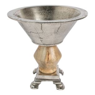 Winecooler silver wood h38,5 d38