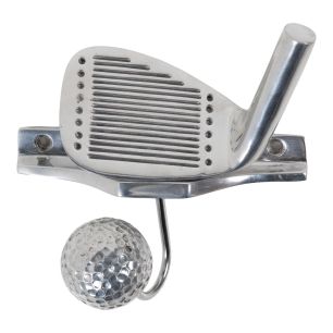 Coat Rack 1 hook golf club ball silver 13x7,5x12cm