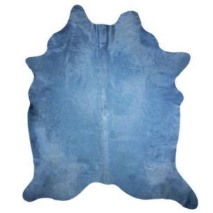 tapis vache couleur bleu 250cm*