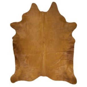 vloerkleed koe gekleurd cognac 250cm