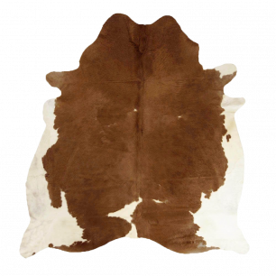 tapis vache brun/blanc 250cm