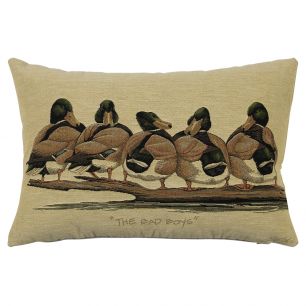 gobelin coussin canards brun bad boys 30x45cm