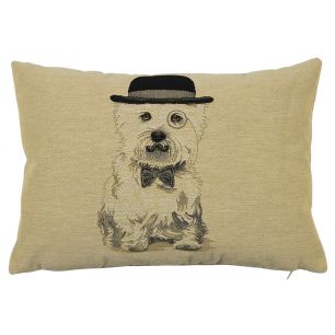 gobelin coussin sherlock westie 30x45cm