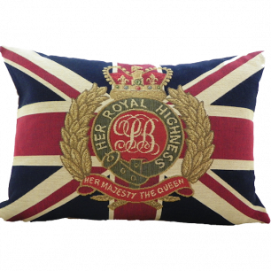 gobelin kissen flagge her majesty 30x45cm