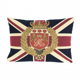 gobelin cushion flag medallion 30x45cm