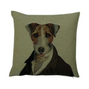 coussin gobelin aristo comte jack russel 45x45cm