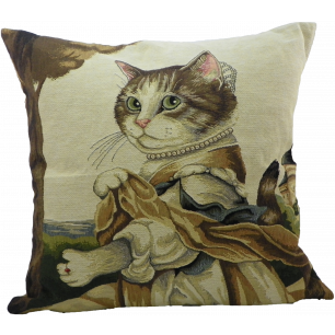 gobelin cushion cat countess 45x45cm