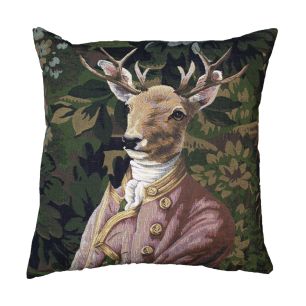 gobelin kussen baron hert bordeaux 45x45cm