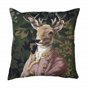 gobelin cushion baron deer bordeaux 45x45cm