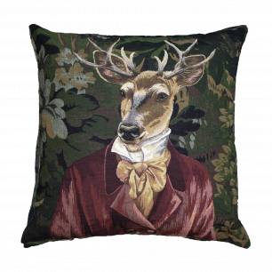 gobelin coussin baron cerf violet 45x45cm