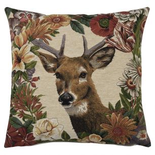 gobelin coussin fleur buteur 45x45cm