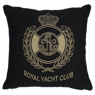 gobelin coussin anthracite royal yacht club 45x45cm*