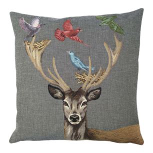 gobelin kussen funky deer nest 45x45cm