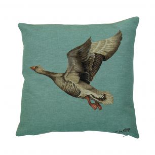 coussin gobelin oie grise haut 45x45cm​