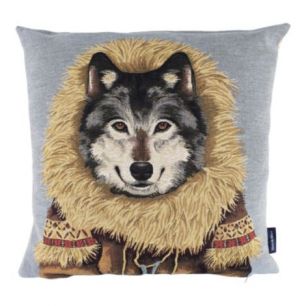 gobelin cushion coat wolf 45x45cm