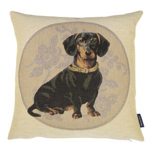 gobelin cushion luxury dachshund 45x45cm