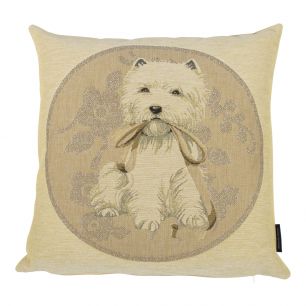 gobelin coussin luxury westie 45x45cm*