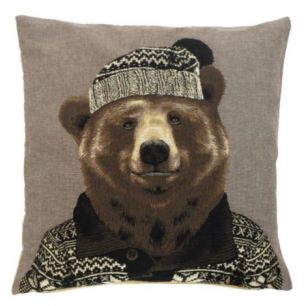 gobelin cushion nordic bear 45x45cm