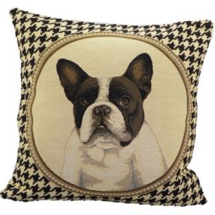 gobelin coussin bouledogue français recto verso 45x45cm*