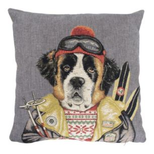 gobelin kissen ski freunde st. bernard 45x45cm