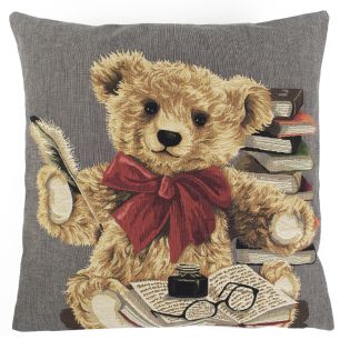 gobelin kussen teddybear veer 45x45cm*