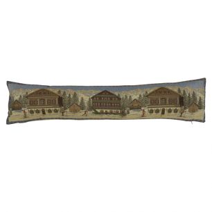 gobelin tochtkussen chalet blauwe lucht 20x90cm