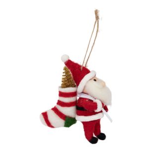 Hangende Decoratie kerstman 10x6x16cm