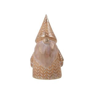 Decoratie Gnoom bruin goud 9,2x7,5x16cm