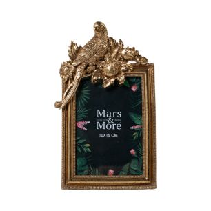 Picture Frame bird rectangle gold 15x2,5x23,7cm