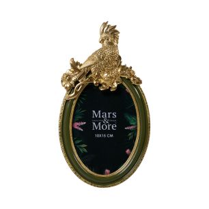 Picture Frame oval green 14x2,6x24,5cm